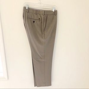 Peter Millar Tan Flat Front Golf/Sport Mens Pants